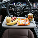 Steering Wheel Tray Table – Adjustable Car Desk for Eating, Laptop & Writing Universal Auto Interior
