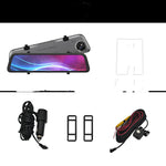 HiSilicon 2K Rearview Mirror Dash Cam with Dual Lens Full Touch Screen Front & Rear Driving Recorder