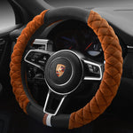 Plush Steering Wheel Cover 38cm – Universal Winter Car Steering Wheel Protector Soft Anti-Slip Auto Accessory