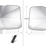 Foldable Car Windshield Sun Shade Umbrella – UV Protection Heat Insulation Front Window Parasol