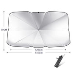 Foldable Car Windshield Sun Shade Umbrella – UV Protection Heat Insulation Front Window Parasol