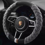 Plush Steering Wheel Cover 38cm – Universal Winter Car Steering Wheel Protector Soft Anti-Slip Auto Accessory