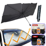 Foldable Car Windshield Sun Shade Umbrella – UV Protection Heat Insulation Front Window Parasol